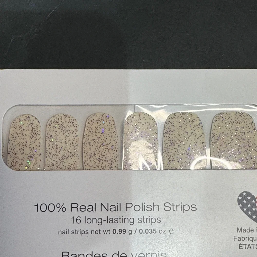 Color Street Candied Lavender Nail Polish Strips FMG189‎ Glitter Neutral New